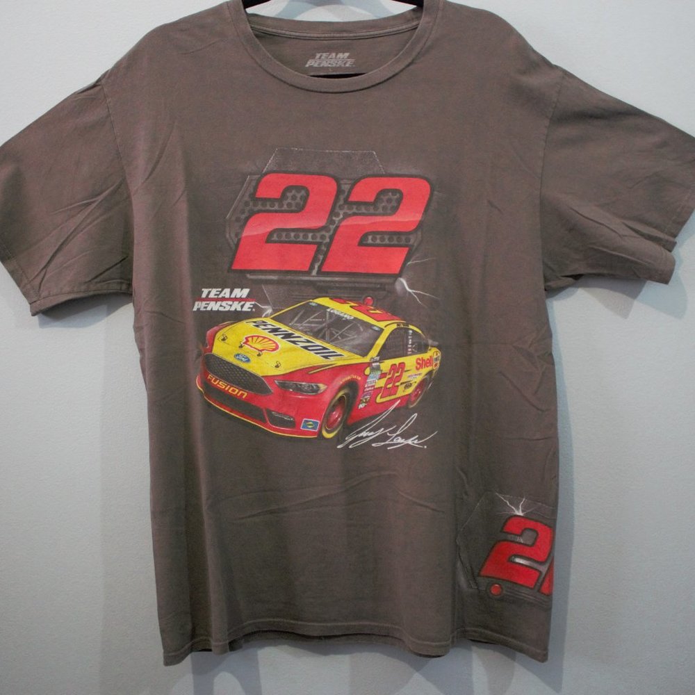 Joey Logano #22 Team Penske Nascar T-shirt Sz L